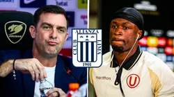 Pablo Guede, Sekou Gassama y el escudo de Alianza Lima.