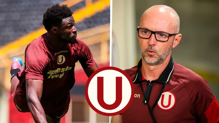 Sekou Gassama y Javier Rabanal en Universitario.