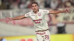 Lisandro Azulgaray celebrando su tanto ante UTC.