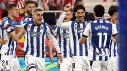 Así festejó la Real Sociedad el 1-0 ante Atlético de Madrid en la final de la Copa del Rey.