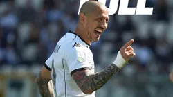 Gianluca Lapadula celebrando.