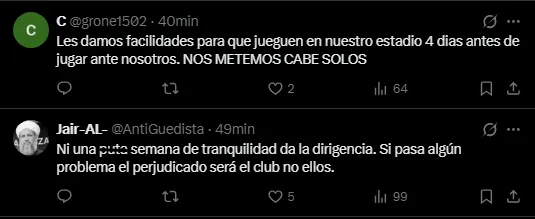 Hinchas de Alianza Lima molestos (Foto: X).