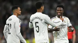 Festejo de Vinícius Júnior en la victoria de Real Madrid ante Alavés.