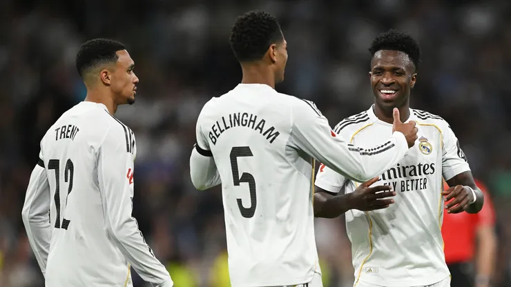 Festejo de Vinícius Júnior en la victoria de Real Madrid ante Alavés.