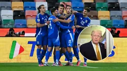 Selección Italiana y Donald Trump.
