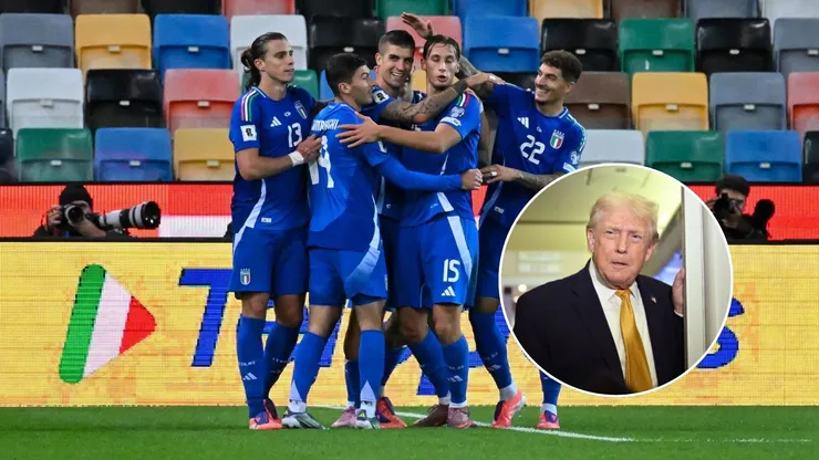 Selección Italiana y Donald Trump.