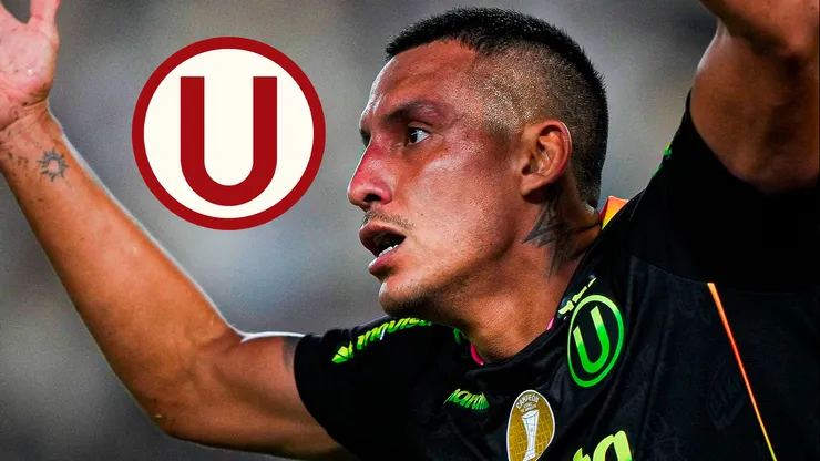 Alex Valera festejando su gol en el partido entre Universitario vs. Deportivo Garcilaso, válido por la fecha 10 del Torneo Apertura 2026 de la Liga 1 de Perú.