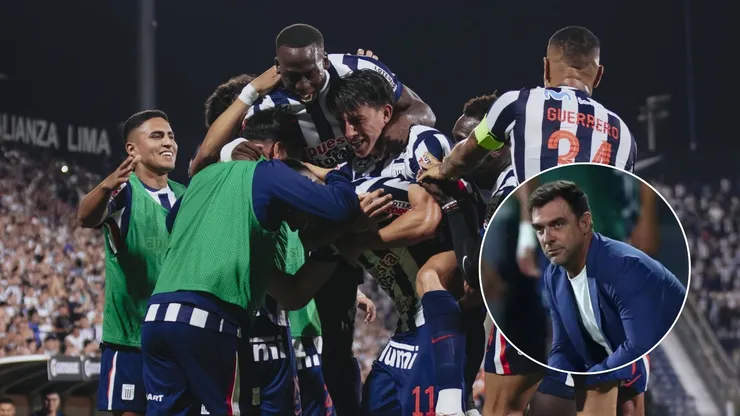 Pablo Guede y jugadores de Alianza Lima.