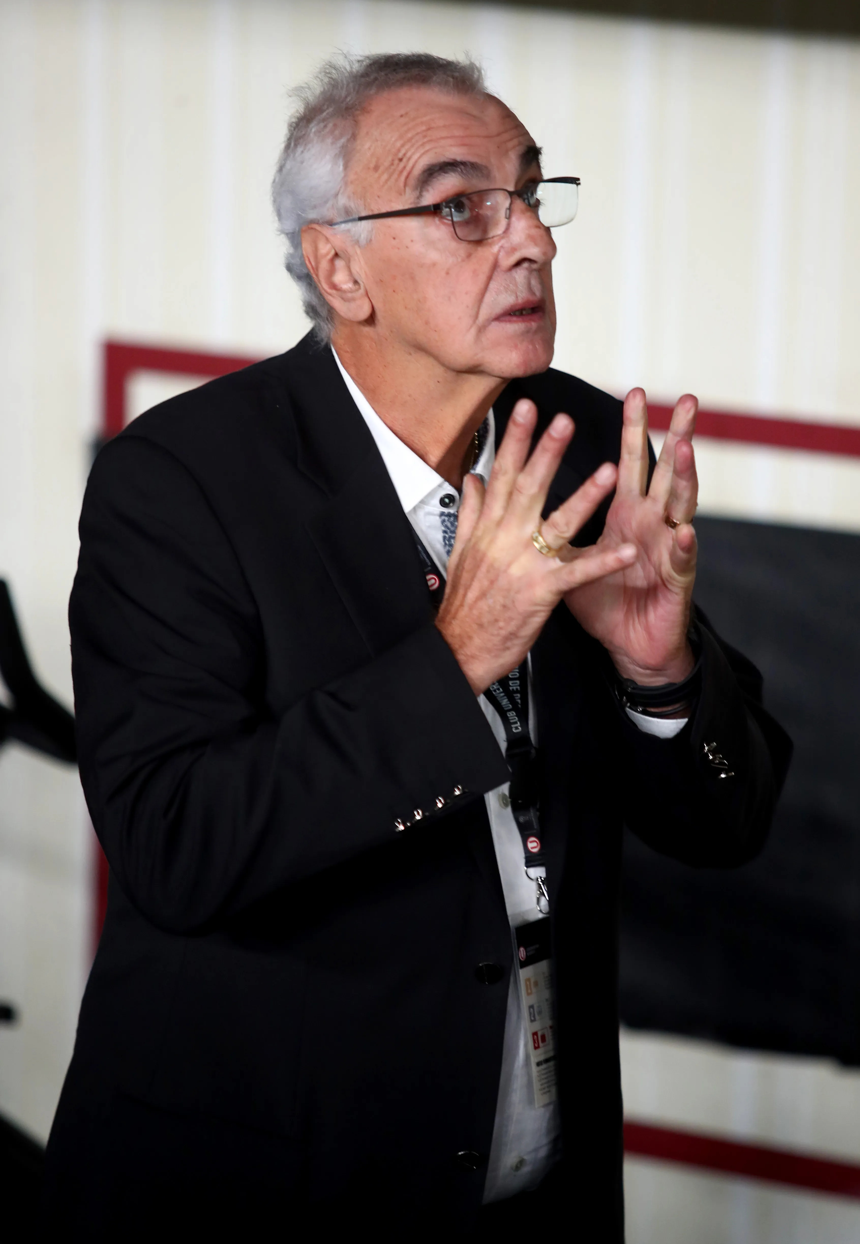 El técnico Jorge Fossati durante el partido entre Universitario vs. Corinthians por la Copa Sudamericana y en el estadio Monumental. (Foto: Getty Images)