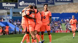 El festejo del Barcelona tras uno de los goles en el triunfo ante Getafe.