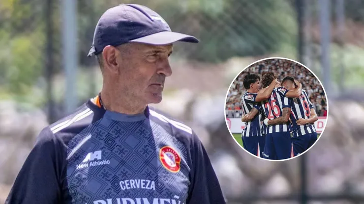 Walter Paolella, DT de Los Chankas, y jugadores de Alianza Lima.