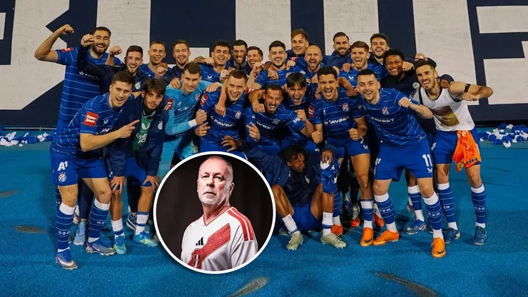 Dinamo Zagreb celebrando.