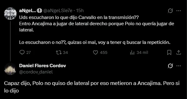 Hinchas de Universitario notaron el detalle de Andy Polo. (Foto: X).