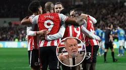 Brentford celebrando y Mano Menezes.