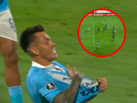 González marcó el 1-0 de Cristal vs. Junior por Libertadores