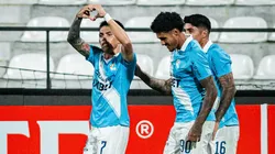 Santiago González celebrando el 1-0.