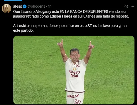 Hinchas piden a Alzugaray como titular (Foto: X).