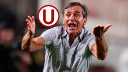 Fabián Bustos sorprendido mientras dirige un partido de Universitario en el estadio Monumental.
