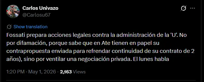 Fuente: @Carlosu67