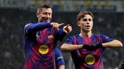 Robert Lewandowski y Fermín López, figuras de Barcelona.
