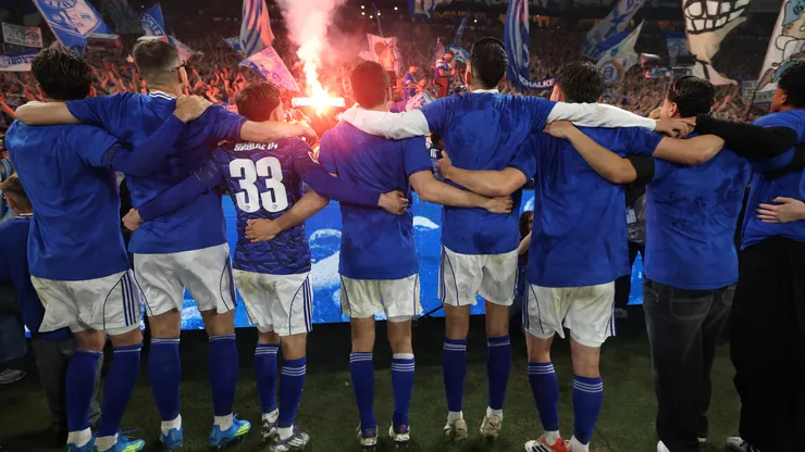Jugadores del Schalke 04 celebrando.