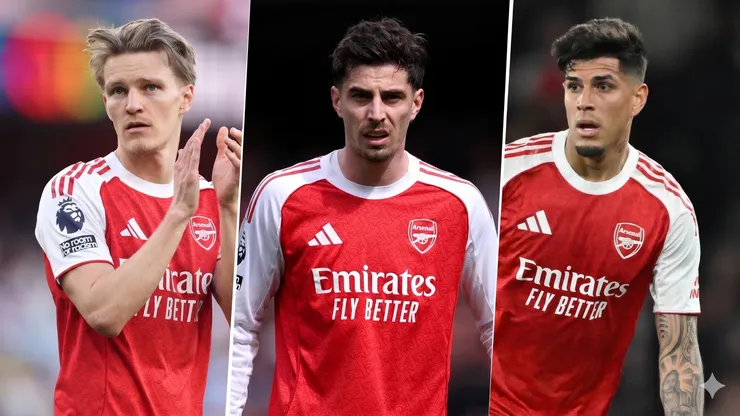 Odegaard, Havertz e Hincapié van al banco de suplentes ante Atlético de Madrid.