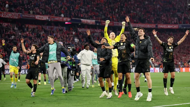 PSG celebró en el Allianz Arena.