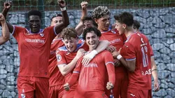 Jugadores del Gil Vicente celebrando.