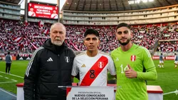 Mano Menezes, Piero Quispe y Matías Córdoba.