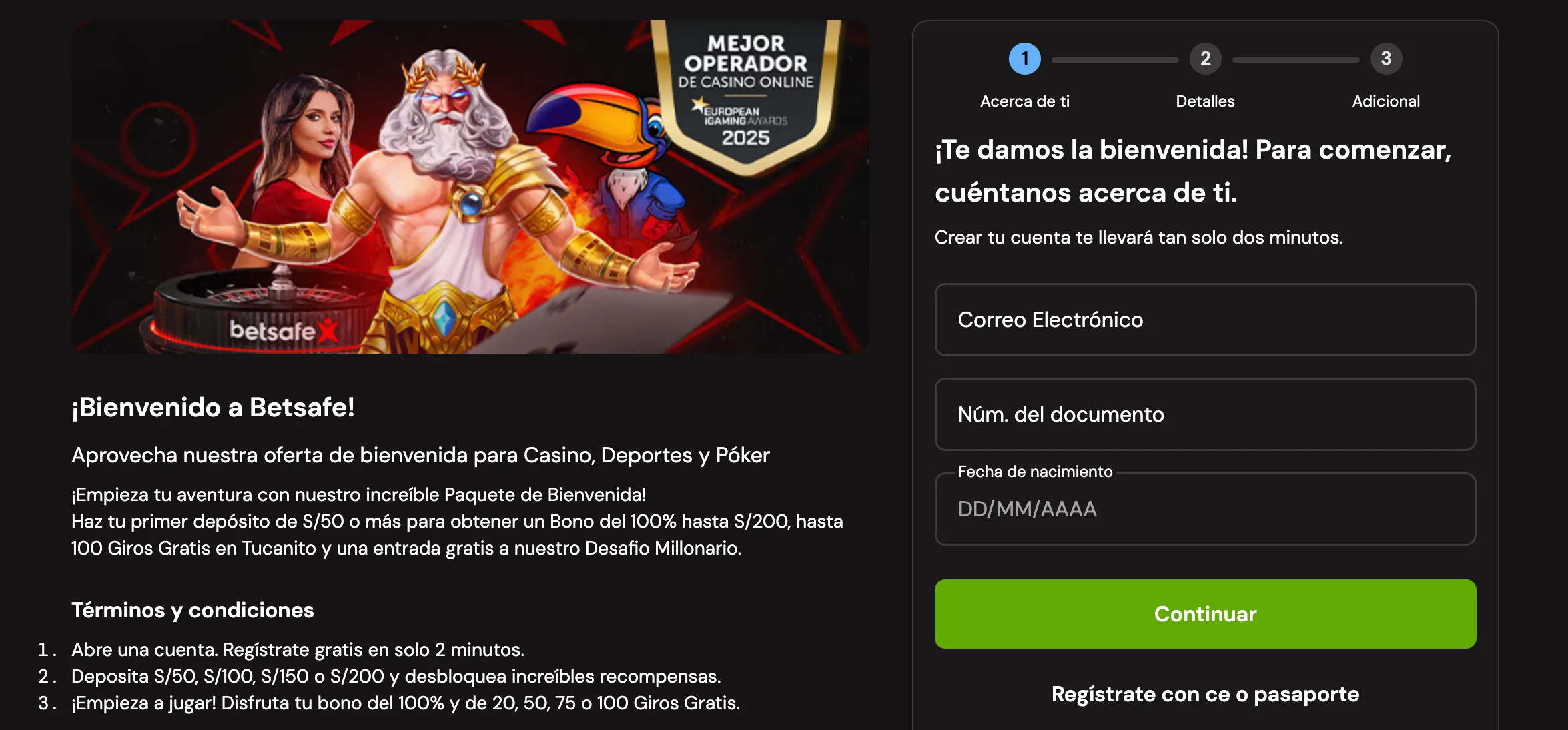 Captura de Betsafe