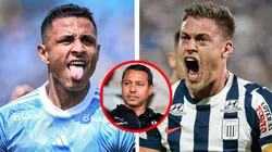 Yoshimar Yotún vs. Federico Girotti y Nolberto Solano en la previa del partido entre Alianza Lima vs. Sporting Cristal.