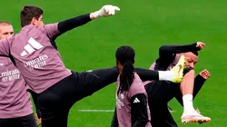 Entrada de Courtois sobre Mbappé