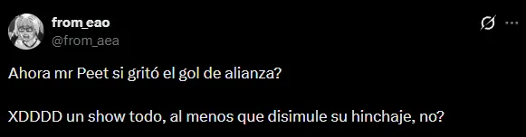 Se metieron con el fanatismo de Mr. Peet por Alianza Lima.