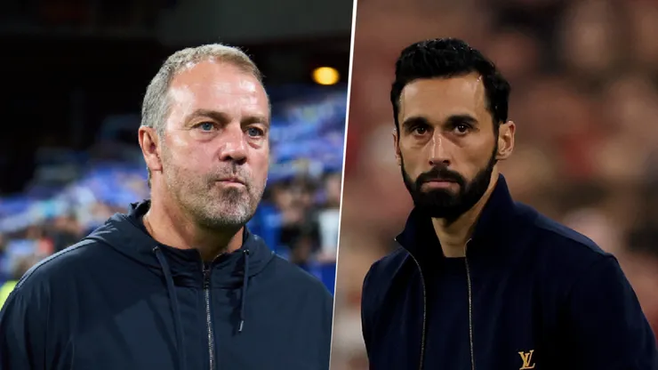 Hansi Flick y Álvaro Arbeloa, directores técnicos de Barcelona y Real Madrid.