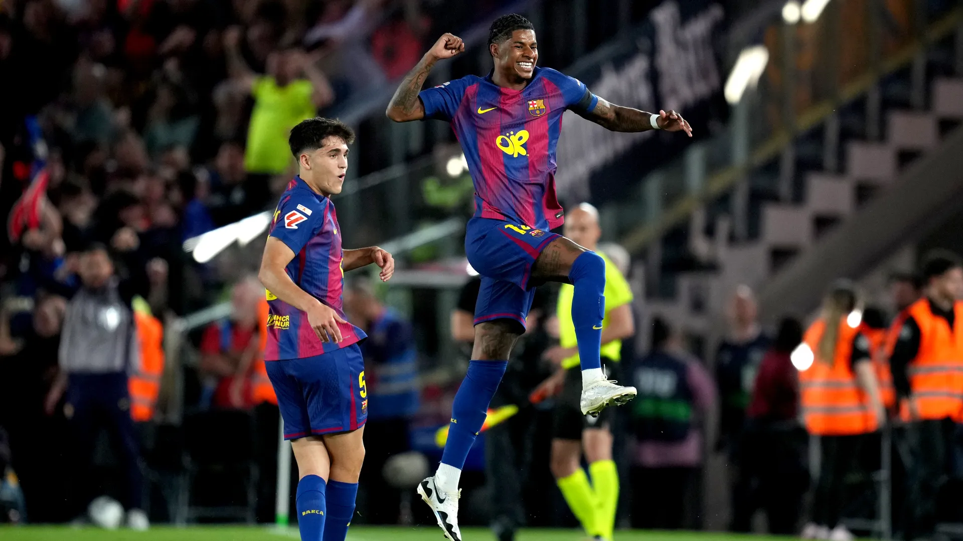 Marcus Rashford celebrando su gol ante el Real Madrid (Foto: Getty).
