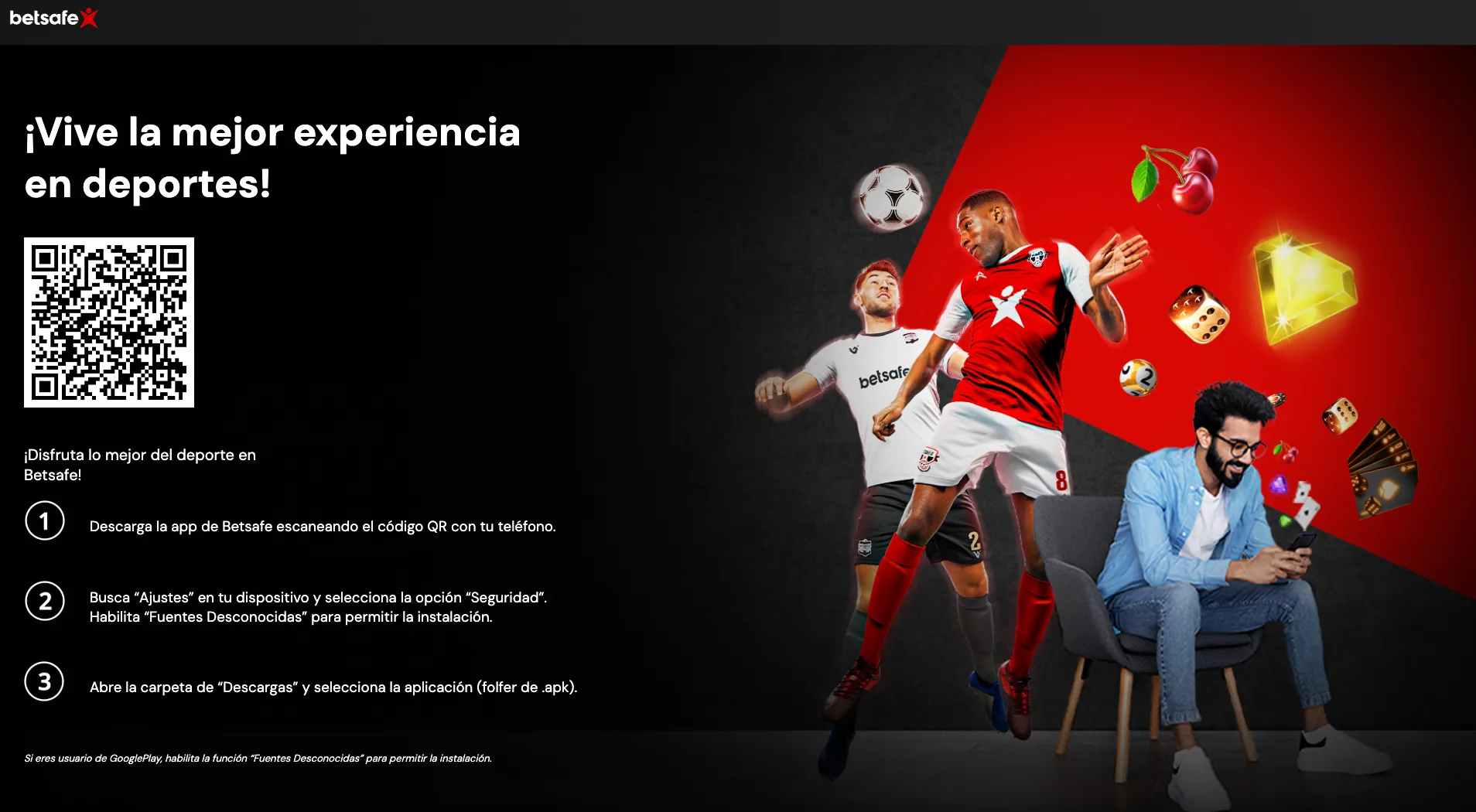 Captura de Betsafe.