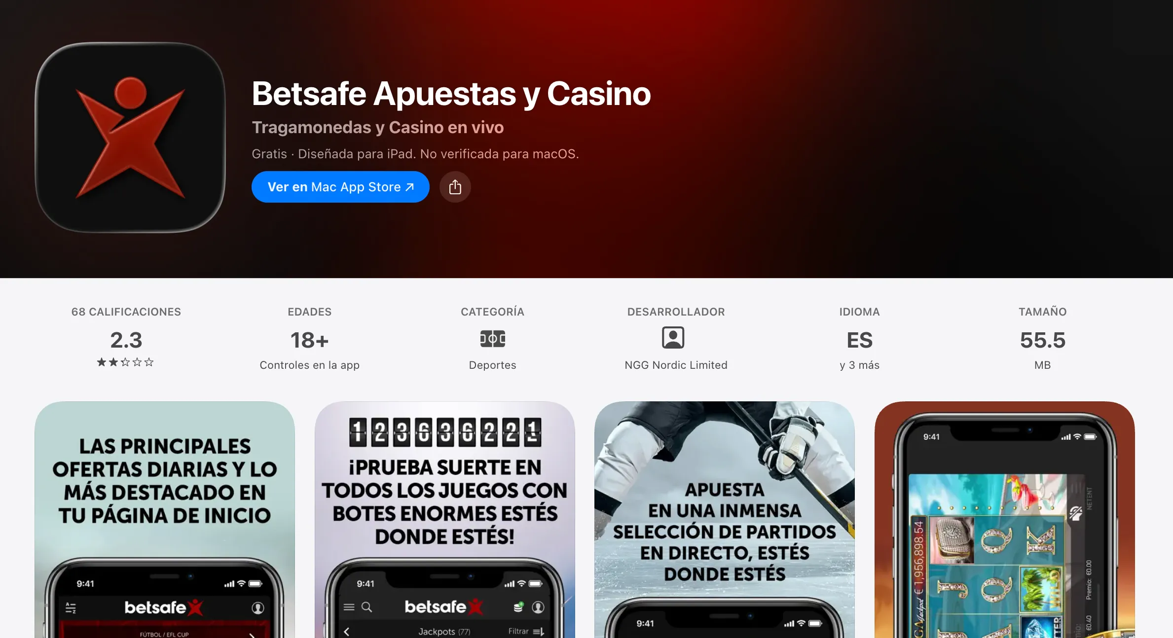 Captura de Betsafe