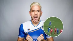 Adrián Ugarriza celebrando.