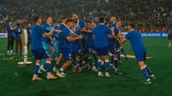 Jugadores del Dinamo Zagreb festejando.