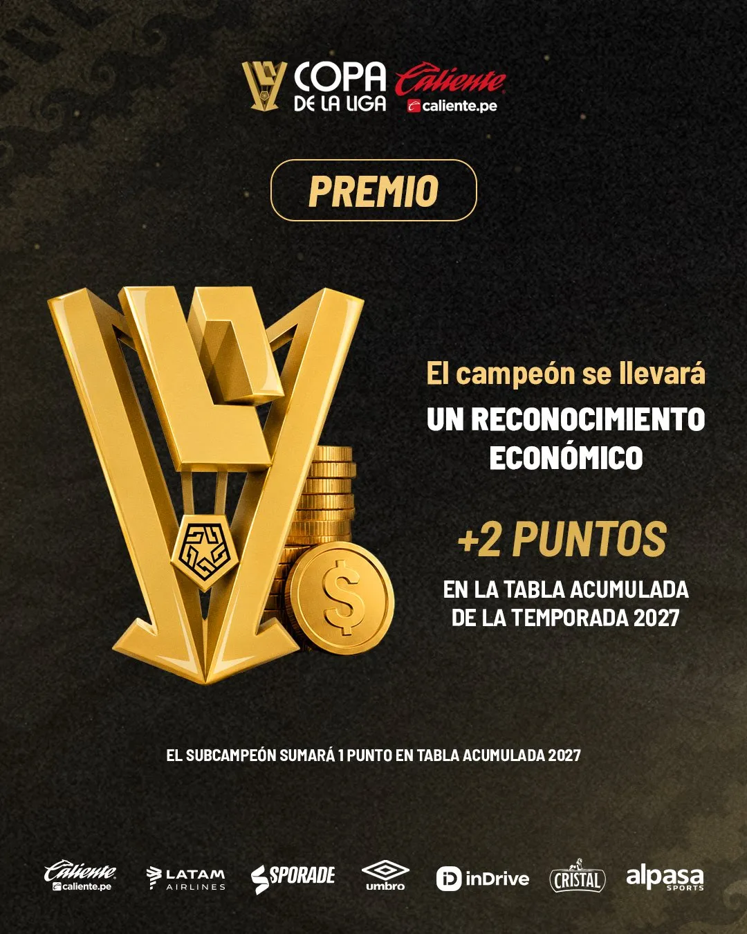 Los premios que otorga la Copa de la Liga 2026 (X @CopadelaLigape).