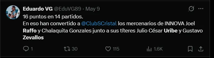 Fuente: 'X'.