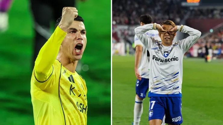 Cristiano Ronaldo y el Gamaba Osako.