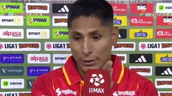 Raúl Ruidíaz, en la entrevista post partido tras la victoria de Atlético Grau ante Universitario.