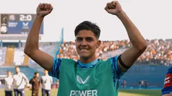 Matteo Pérez celebrando.