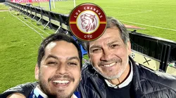Directivo de Los Chankas ataca a Franco Navarro Jr con su padre.