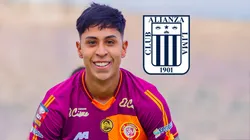 Adrián Quiroz y el escudo de Alianza Lima.