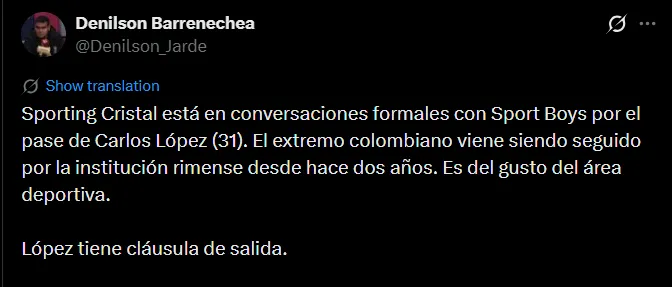 Fuente: @Denilson_Jarde