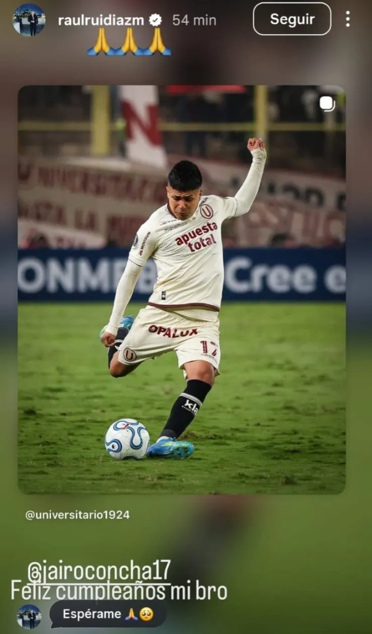 Raúl Ruidíaz saludó a Jairo Concha por su cumpleaños y le mandó un mensaje: “Espérame”. (Foto: Instagram Raúl Ruidíaz)