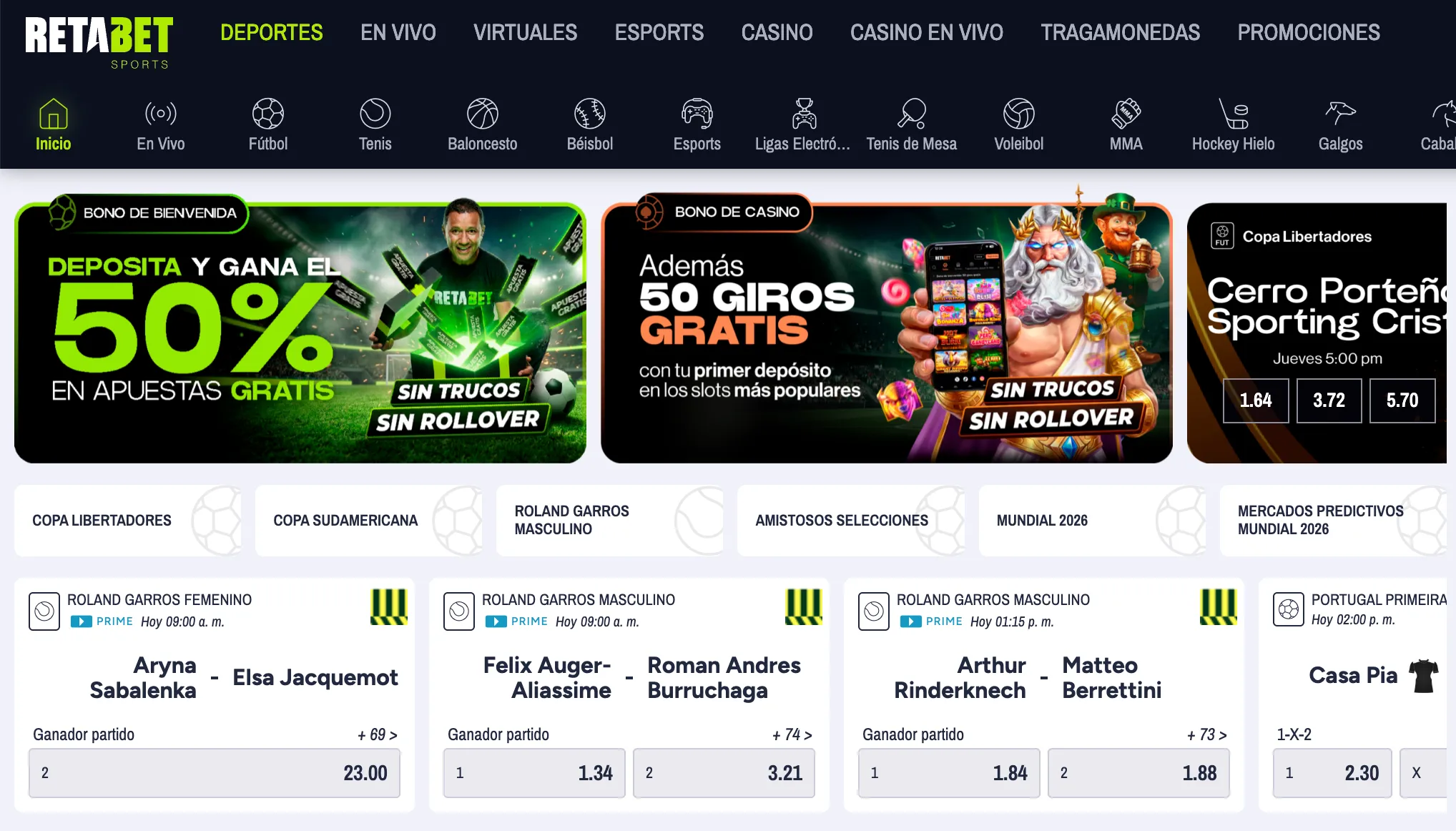 Captura de Retabet