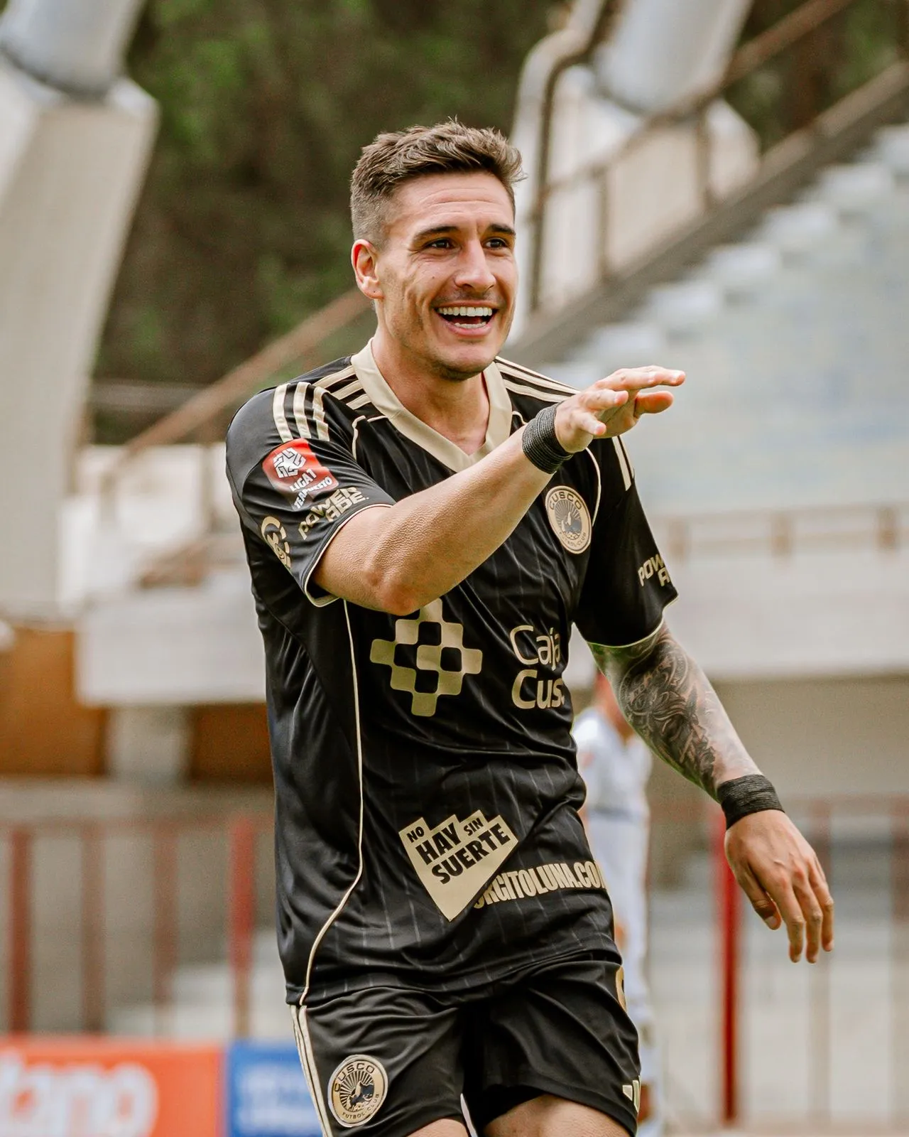 Facundo Callejo festejando un gol con Cusco durante la Liga 1. (Foto: Cusco)